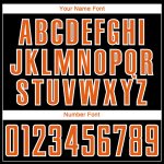 Custom African Pattern Soccer Jersey with Name and Number - Personalized Black Bay Orange-White Uniform Personalized Black