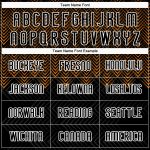 Custom Name and Number Personalized Volleyball Jersey - Black Bay Orange-White Geometric Shape Team Uniform Personalized