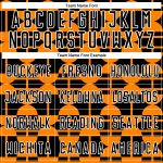 Custom Personalized Soccer Jersey with Black Bay Orange-White Geometric Design, Custom Name and Number Personalized Black