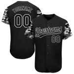 Personalized Black Camo 3D Baseball Jersey - Customizable Sports Apparel Personalized Black Black-Camo 3D Baseball Jersey