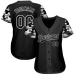 Personalized Black Camo 3D Baseball Jersey - Customizable Sports Apparel Personalized Black Black-Camo 3D Baseball Jersey