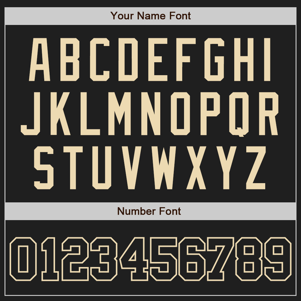 Personalized Black Black-City Cream Two-Button Unisex Softball Jersey Team Custom Name and Number Custom Name and Number Softball Jersey Unisex Two-Button Black City Cream Personalized Personalized Black Black-City Cream - Image 5