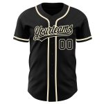Personalized Black Cream Baseball Jersey - Customizable Sports Apparel for Men Personalized Black Black-Cream Baseball Jersey