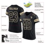 Personalized Black Cream Mesh Football Jersey for Custom Sports Apparel Personalized Black Black-Cream Mesh Football Jersey