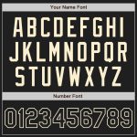 Custom Name and Number Personalized Unisex Softball Jersey Black Black-Cream Two-Button Design Personalized Black Black-Cream