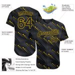 Custom Name Number Personalized Black Gold 3D Pattern Baseball Jersey - Authentic Team Design Personalized Black Black-Gold