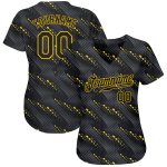 Custom Name Number Personalized Black Gold 3D Pattern Baseball Jersey - Authentic Team Design Personalized Black Black-Gold