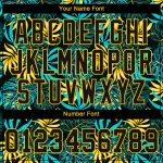 Custom Black and Gold Tropical Palm Leaves Baseball Jersey - Personalized 3D Pattern with Name and Number Personalized Black