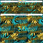 Custom Name and Number Personalized Black Gold 3D Pattern Hawaii Plants Basketball Jersey Personalized Black Black-Gold 3D