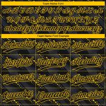 Custom Name and Number Unisex Softball Jersey - Personalized Black and Gold 3D Pattern Two-Button Design Personalized Black