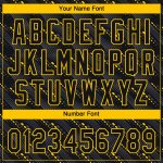 Custom Name and Number Unisex Softball Jersey - Personalized Black and Gold 3D Pattern Two-Button Design Personalized Black