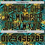 Personalized 3D Tropical Hawaii Basketball Jersey - Black and Gold Plant Design Personalized Black Black-Gold 3D Tropical
