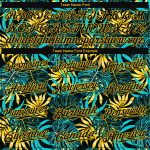 Personalized Tropical Palm Leaves Baseball Jersey in Black and Gold - Custom 3D Design Personalized Black Black-Gold 3D Tropical