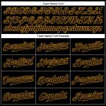 Custom Name and Number Personalized Black Gold Baseball Jersey Sleeveless Authentic Team Apparel Personalized Black Black-Gold