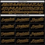 Custom Black and Gold Softball Jersey with Personalized Name and Number, Authentic Team Apparel Personalized Black Black-Gold