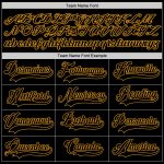 Customizable Black and Gold Baseball Jersey for Men and Women - Personalized Sportswear Personalized Black Black-Gold Baseball