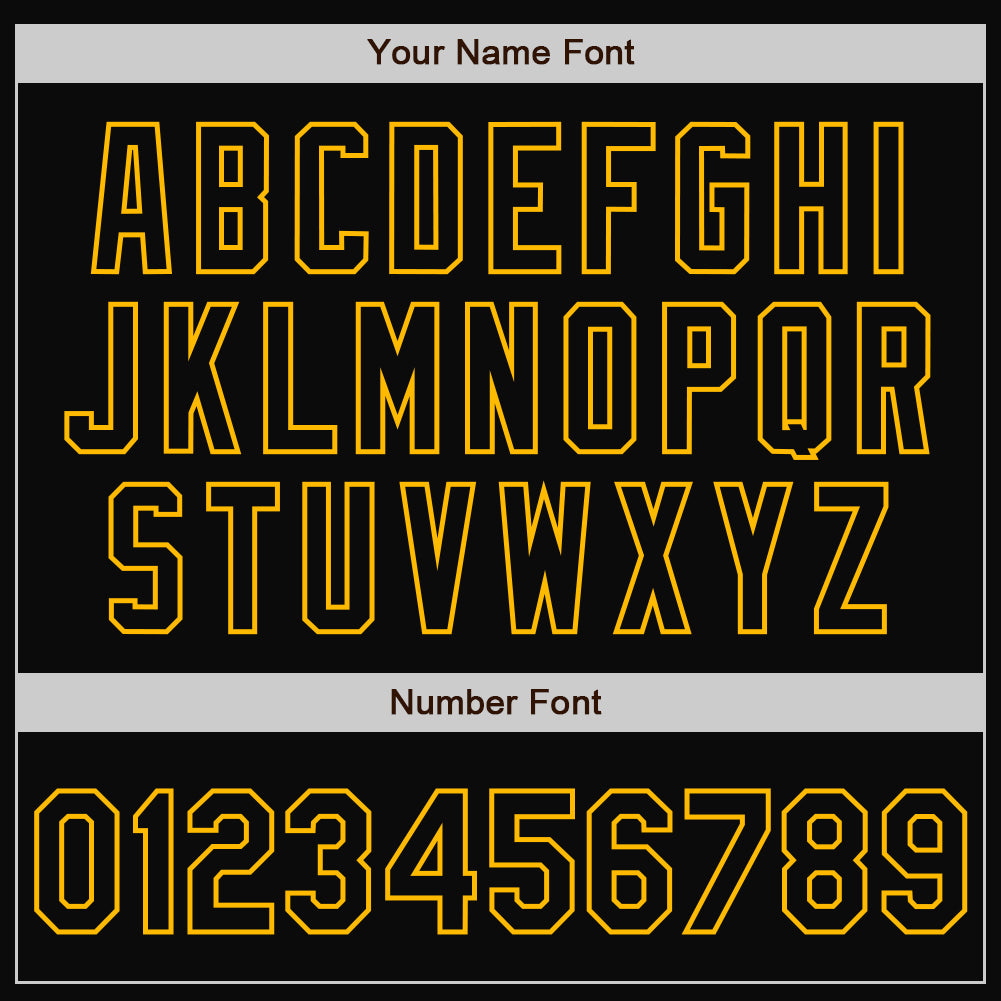 Personalized Black Black-Gold Bomber Full-Snap Varsity Letterman Jacket 3 Personalized Black Gold Bomber Varsity Letterman Jacket for Men and Women Personalized Black Black-Gold Bomber Full-Snap - Image 7