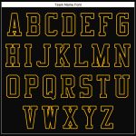 Personalized Black Gold Bomber Varsity Letterman Jacket for Men and Women Personalized Black Black-Gold Bomber Full-Snap