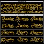 Custom Name and Number Black Gold Hockey Jersey - Personalized Team Jersey Personalized Black Black-Gold Hockey Jersey Team