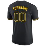 Personalized Black Gold Performance T-Shirt for Activewear and Fitness Personalized Black Black-Gold Performance T-Shirt