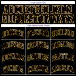 Personalized Black and Gold Rib-Knit Basketball Jersey for Men - Round Neck Design Personalized Black Black-Gold Round Neck