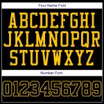 Custom Name Number Basketball Jersey Black Gold Rib-Knit Round Neck Personalized Team Gear Personalized Black Black-Gold