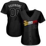 Personalized Black Gold Split Fashion Baseball Jersey for Men and Women Personalized Black Black-Gold Split Fashion Baseball