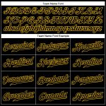 Personalized Black and Gold Sports Pants for Men and Women - Custom Athletic Wear Personalized Black Black-Gold Sports Pants