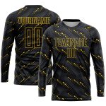 Custom Black Gold Sublimation Soccer Jersey - Personalized Sports Uniform Personalized Black Black-Gold Sublimation Soccer