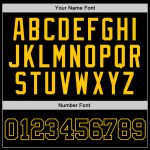 Personalized Black and Gold Basketball Jersey - Throwback Style, Size 2 Personalized Black Black-Gold Throwback Basketball