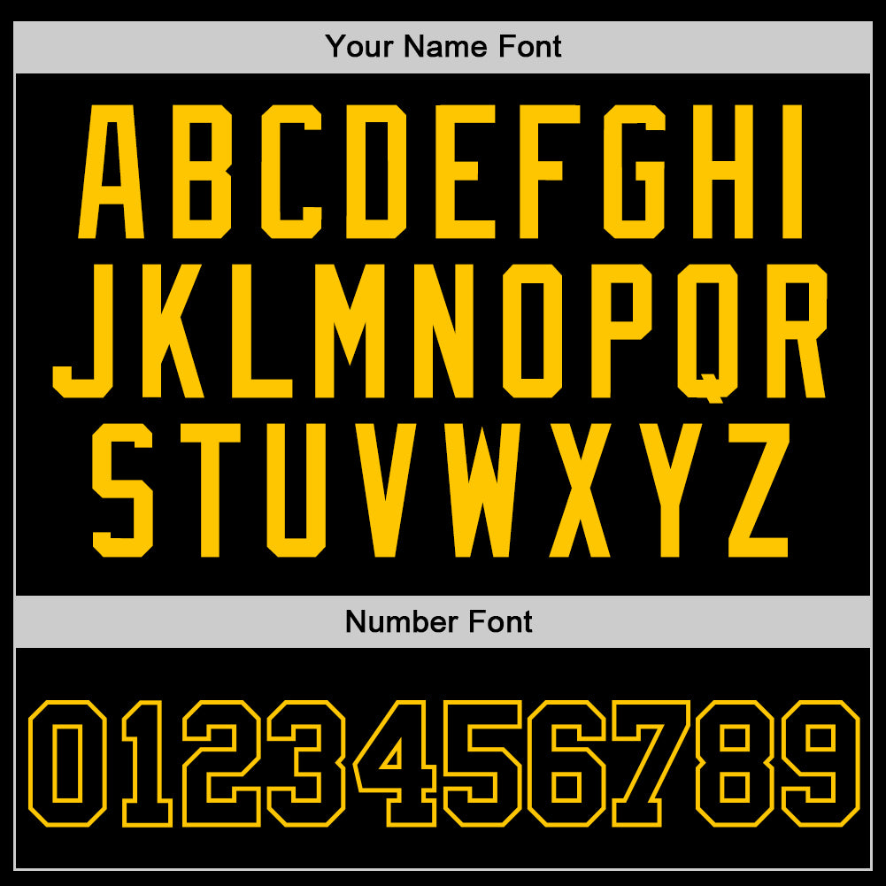 Personalized Black Black-Gold Throwback Basketball Jersey 2 Personalized Black and Gold Basketball Jersey - Throwback Style, Size 2 Personalized Black Black-Gold Throwback Basketball - Image 3