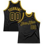 Custom Black and Gold Throwback Basketball Jersey - Personalized Athletic Wear Personalized Black Black-Gold Throwback Basketball
