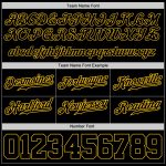 Personalized Black and Gold Throwback Basketball Shorts for Men Personalized Black Black-Gold Throwback Basketball Shorts