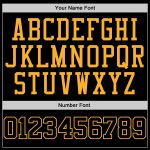 Personalized Black and Gold Throwback Rib-Knit Baseball Jersey Shirt for Men Personalized Black Black-Gold Throwback Rib-Knit