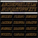 Personalized Black Gold Rib-Knit Baseball Jersey Shirt for Men and Women Personalized Black Black-Gold Throwback Rib-Knit