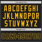Custom Name & Number Black Gold Unisex Softball Jersey - Two-Button Design, Personalized Team Apparel Personalized Black