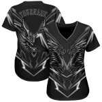 Custom Name Number Black Gray 3D Monster Baseball Jersey - Personalized Authentic Team Jersey Personalized Black Black-Gray