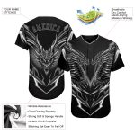 Custom Name Number Black Gray 3D Monster Baseball Jersey - Personalized Authentic Team Jersey Personalized Black Black-Gray