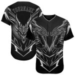 Custom Name Number Black Gray 3D Monster Baseball Jersey - Personalized Authentic Team Jersey Personalized Black Black-Gray