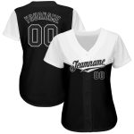 Custom Multicolor 3D Pattern Baseball Jersey - Personalized Black-Gray Design with Team Name and Number Personalized Black