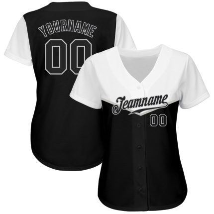 Custom Multicolor 3D Pattern Baseball Jersey - Personalized Black-Gray Design with Team Name and Number Personalized Black