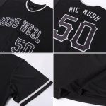 Custom Team Name & Number Personalized Black-Gray Baseball Jersey Authentic Personalized Black Black-Gray Authentic Baseball