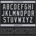 Personalized Authentic Softball Jersey - Black Gray Softball Shirt, Custom Name and Number Personalized Black Black-Gray