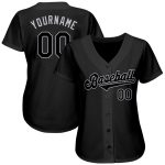 Custom Name and Number Black-Gray Softball Jersey for Teams | Personalized Authentic Sports Apparel Personalized Black Black-Gray
