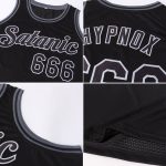 Personalized Authentic Black Gray Throwback Basketball Jersey - Custom Name & Number Personalized Black Black-Gray Authentic