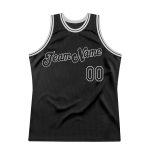Custom Black-Gray Basketball Jersey with Personalized Name & Number - Authentic Throwback Team Design Personalized Black