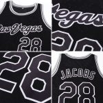 Custom Black-Gray Basketball Jersey with Personalized Name & Number - Authentic Throwback Team Design Personalized Black