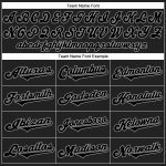 Custom Name and Number Black-Gray Authentic Throwback Baseball Jersey Shirt Personalized Rib-Knit Team Apparel Personalized