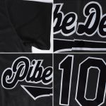 Custom Name and Number Black-Gray Authentic Throwback Baseball Jersey Shirt Personalized Rib-Knit Team Apparel Personalized