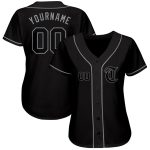 Personalized Black Gray Baseball Jersey for Men, Custom Name & Number, Ideal for Sports Fans, Size 13 Personalized Black